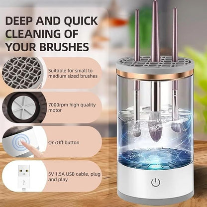Portable Electric Makeup Brush Cleaner | Automatic Fast & Deep Cleaning Machine