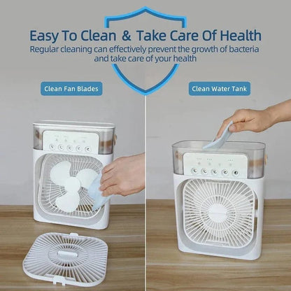 Portable Air Cooler Fan – Mini Desk Cooling Fan with Water Tank & Easy Cleaning