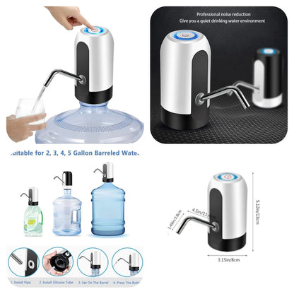 Automatic Electric Water Bottle Pump | USB Rechargeable Water Dispenser Pump