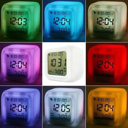 Creative LED Digital Alarm Clock with Colorful Dimmer Lights | Table & Room Decor