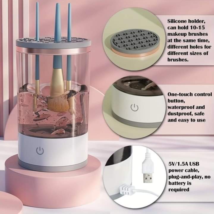 Portable Electric Makeup Brush Cleaner | Automatic Fast & Deep Cleaning Machine