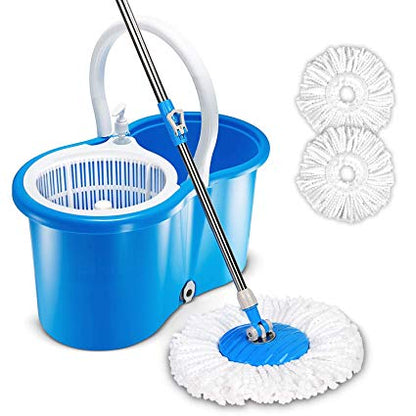 Easy Spin Magical Mop Set with Steel Bucket – 360 Degree Rotating Floor Cleaning
Mop with Wringer Basket