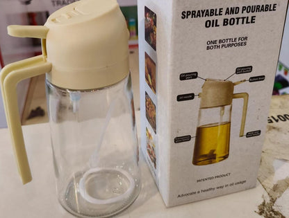 2-in-1 Oil Sprayer and Dispenser Bottle for Kitchen – Leakproof Olive Oil Spray & Pour Bottle