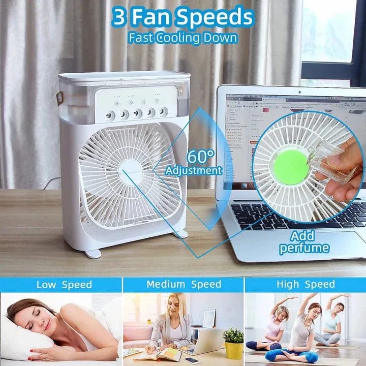 Portable Air Cooler Fan – Mini Desk Cooling Fan with Water Tank & Easy Cleaning