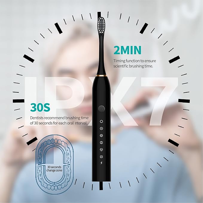 Rechargeable Sonic Electric Toothbrush for Teeth Whitening & Gum Care