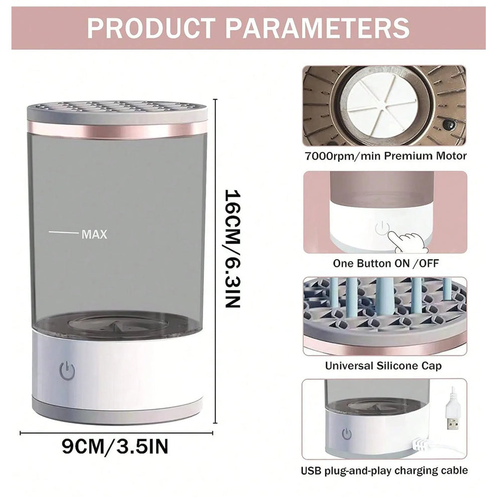 Portable Electric Makeup Brush Cleaner | Automatic Fast & Deep Cleaning Machine