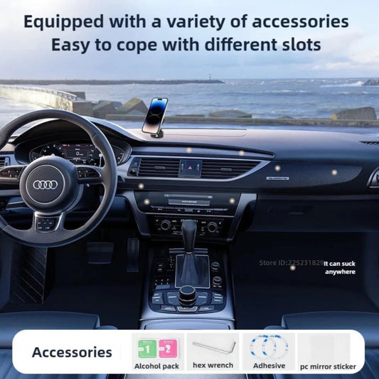 360° Rotating Magnetic Car Phone Mount Holder for Dashboard & Vent