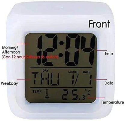 Creative LED Digital Alarm Clock with Colorful Dimmer Lights | Table & Room Decor