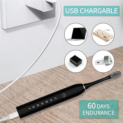 Rechargeable Sonic Electric Toothbrush for Teeth Whitening & Gum Care