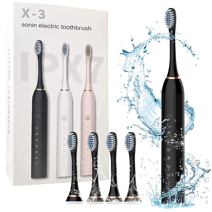 Rechargeable Sonic Electric Toothbrush for Teeth Whitening & Gum Care