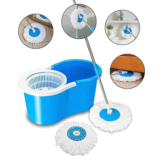 Easy Spin Magical Mop Set with Steel Bucket – 360 Degree Rotating Floor Cleaning
Mop with Wringer Basket