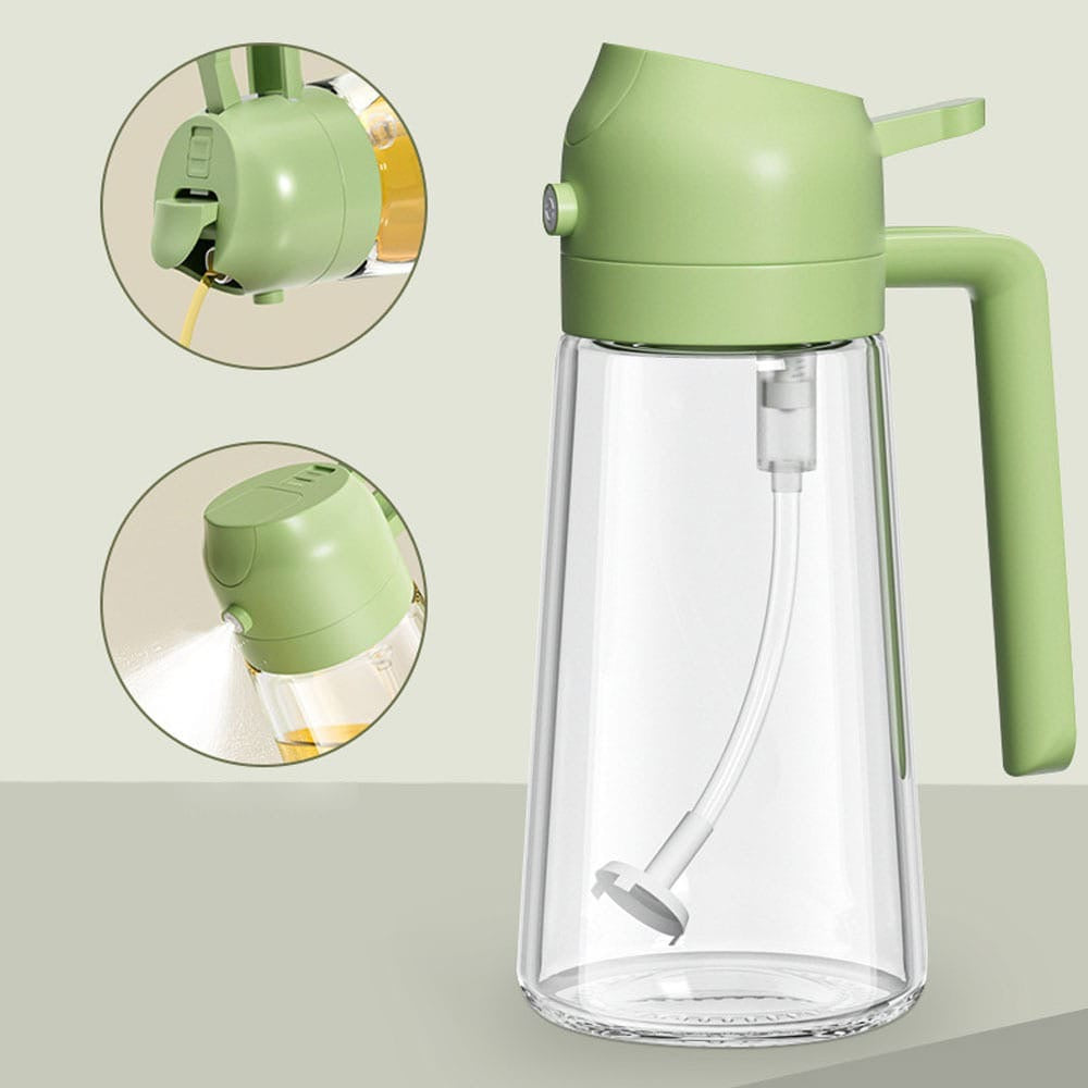 2-in-1 Oil Sprayer and Dispenser Bottle for Kitchen – Leakproof Olive Oil Spray & Pour Bottle
