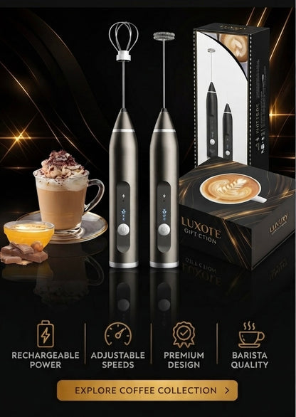Electric Handheld Milk Frother & Coffee Whisk