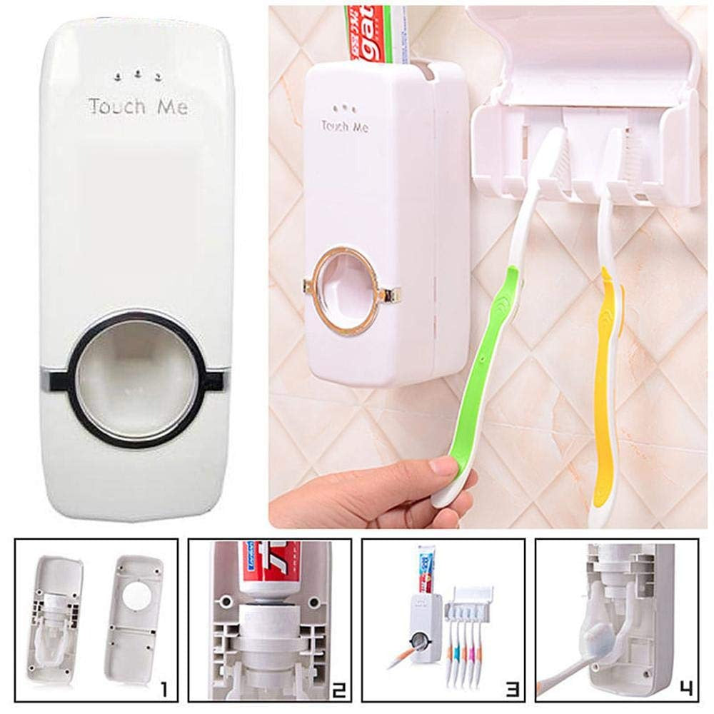 Automatic Toothpaste Dispenser & Multi-Slot Toothbrush Holder Set⁠