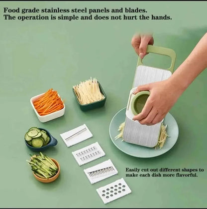 Multifunctional Stainless Steel Vegetable Cutter & Slicer Set⁠