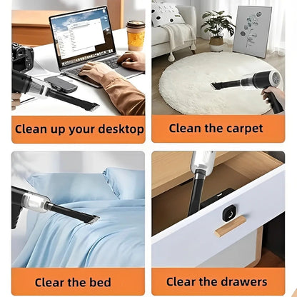 3-in-1 Portable Wireless Car & Home Vacuum Cleaner | Rechargeable & Multi-Functiona