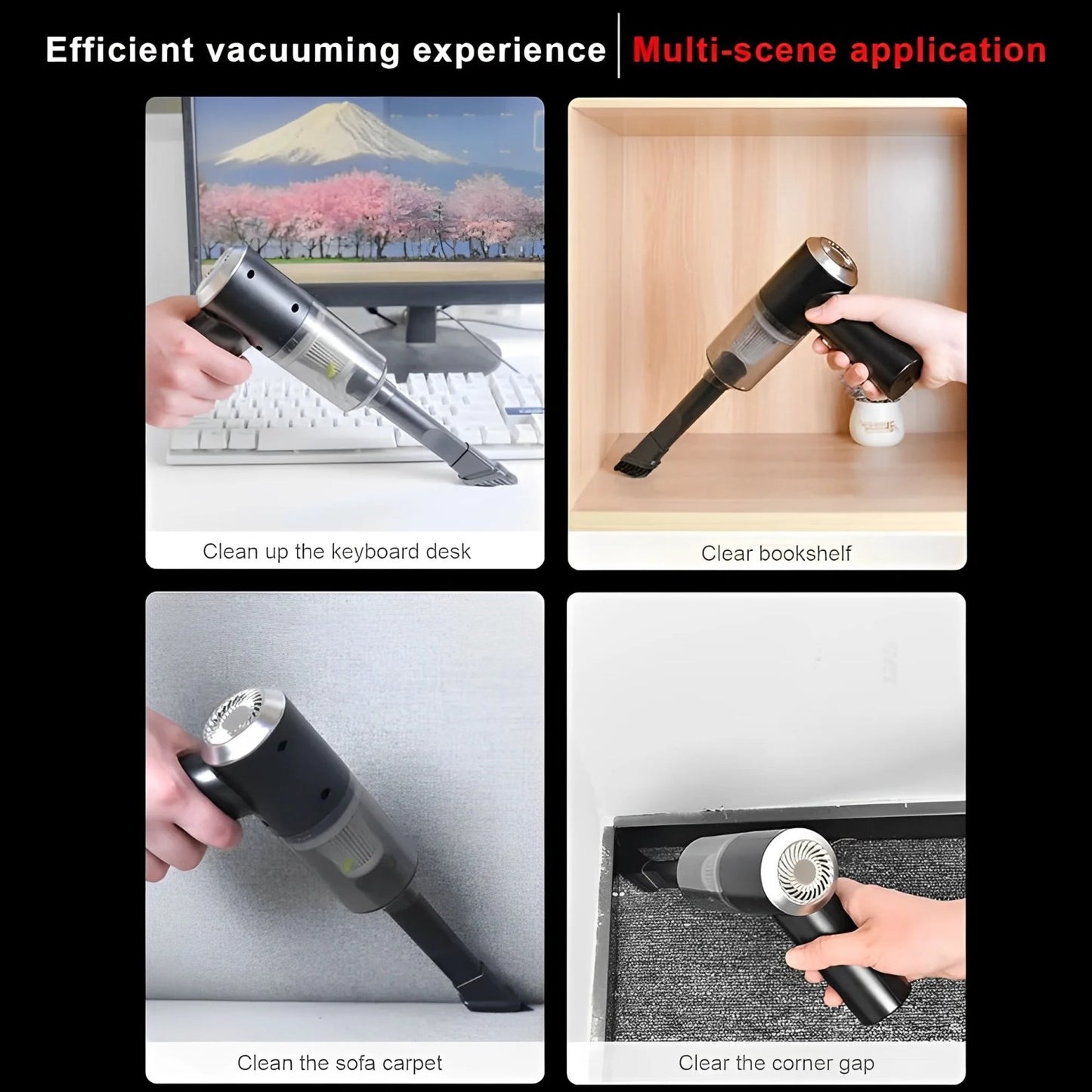 3-in-1 Portable Wireless Car & Home Vacuum Cleaner | Rechargeable & Multi-Functiona