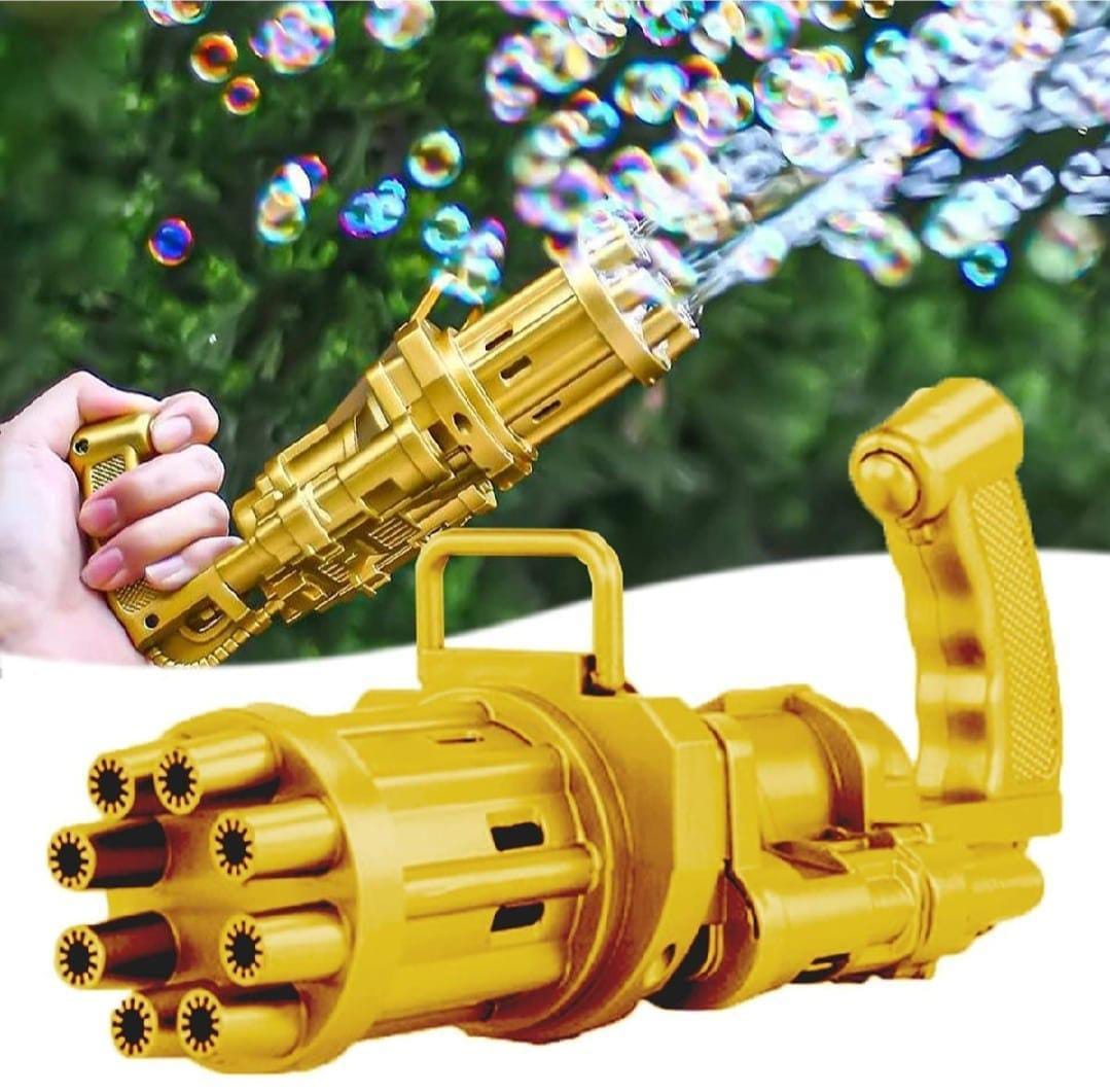 Electric Gatling Bubble Gun - 8 Hole Automatic Bubble Blaster