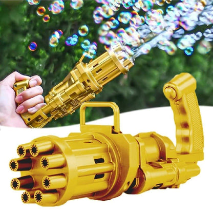 Electric Gatling Bubble Gun - 8 Hole Automatic Bubble Blaster