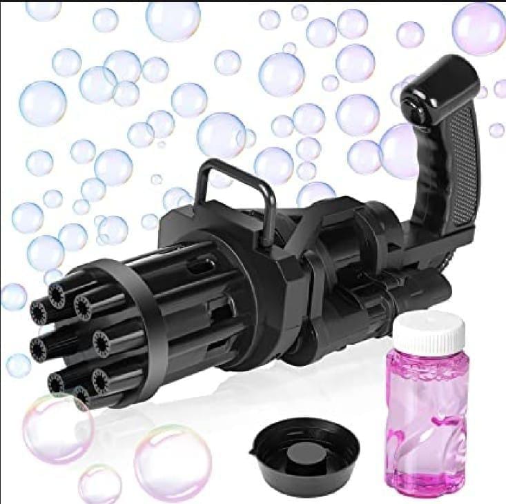Electric Gatling Bubble Gun - 8 Hole Automatic Bubble Blaster
