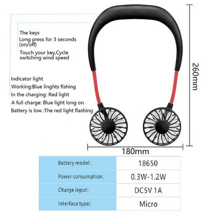 **Portable Neck Fan** 🌬️