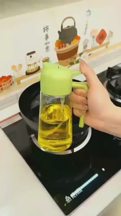 2-in-1 Oil Sprayer and Dispenser Bottle for Kitchen – Leakproof Olive Oil Spray & Pour Bottle
