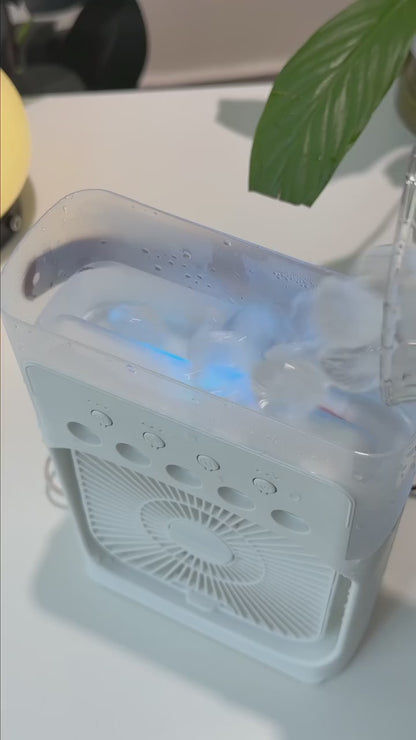 Portable Air Cooler Fan – Mini Desk Cooling Fan with Water Tank & Easy Cleaning
