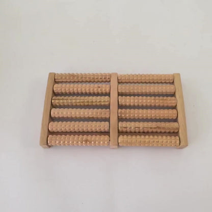 Wooden Foot Roller Massager